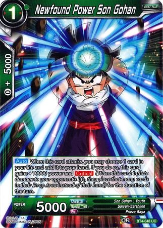 Newfound Power Son Gohan BT4 048 Uncommon Colossal Warfare Non Foil Singles Newfound Power Son Gohan BT4 048 Uncommon Colossal Warfare Non Foil Singles