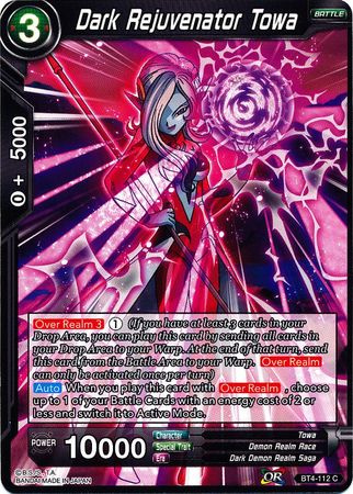 Dark Rejuvenator Towa BT4 112 Common Colossal Warfare Non Foil Singles Dark Rejuvenator Towa BT4 112 Common Colossal Warfare Non Foil Singles