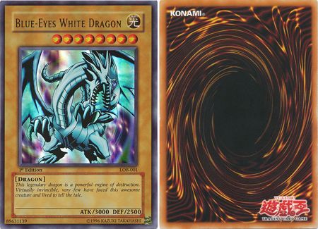 Blue-Eyes White Dragon - LOB-001 - Ultra Rare 1st Edition (Asian-English  Version)