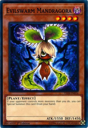 Evilswarm Mandragora YS18 EN016 Common 1st Edition Starter Deck Codebreaker Singles Evilswarm Mandragora YS18 EN016 Common 1st Edition Starter Deck Codebreaker Singles