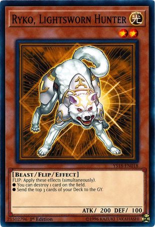 Ryko Lightsworn Hunter YS18 EN018 Common 1st Edition Ryko Lightsworn Hunter YS18 EN018 Common 1st Edition