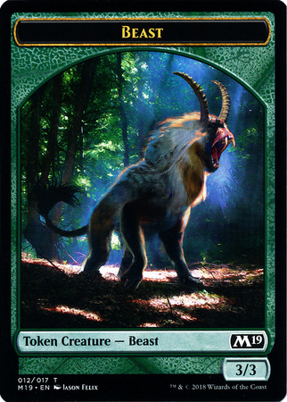 Beast Token 012 017 Magic 2019 M19 Singles Beast Token 012 017 Magic 2019 M19 Singles