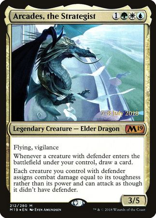 Arcades the Strategist 212 280 M19 Prerelease Foil Promo Magic The Gathering Promo Cards Arcades the Strategist 212 280 M19 Prerelease Foil Promo Magic The Gathering Promo Cards