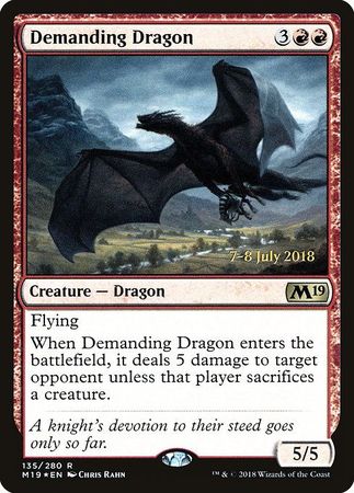 Demanding Dragon 135 280 M19 Prerelease Foil Promo Magic The Gathering Promo Cards Demanding Dragon 135 280 M19 Prerelease Foil Promo Magic The Gathering Promo Cards