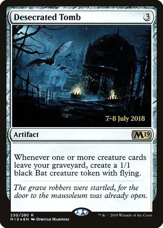 Desecrated Tomb 230 280 M19 Prerelease Foil Promo Magic The Gathering Promo Cards Desecrated Tomb 230 280 M19 Prerelease Foil Promo Magic The Gathering Promo Cards