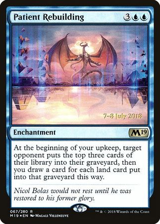 Patient Rebuilding 067 280 M19 Prerelease Foil Promo Magic The Gathering Promo Cards Patient Rebuilding 067 280 M19 Prerelease Foil Promo Magic The Gathering Promo Cards