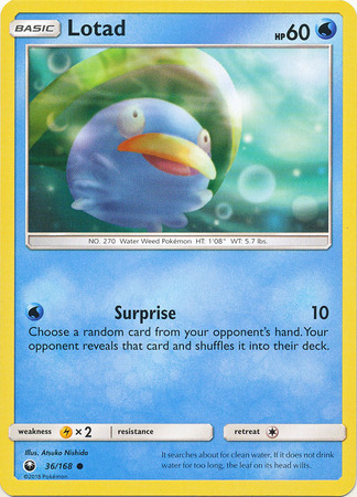 Lotad 36 168 Common Sun Moon Celestial Storm Singles Lotad 36 168 Common Sun Moon Celestial Storm Singles