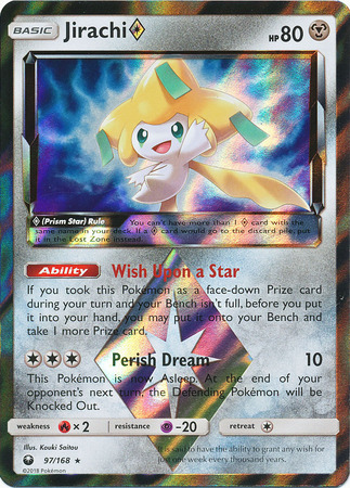 Pokemon Jirachi Prism Star 97/168 Holo Celestial Storm Near Mint