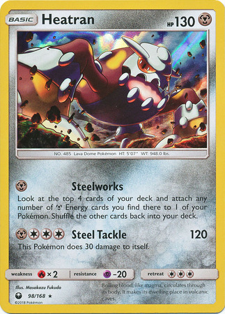 Heatran 98 168 Holo Rare Heatran 98 168 Holo Rare