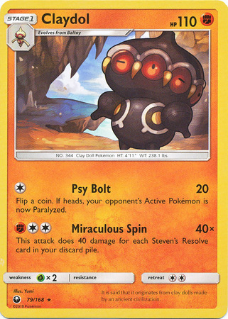Claydol 79 168 Rare Sun Moon Celestial Storm Singles Claydol 79 168 Rare Sun Moon Celestial Storm Singles