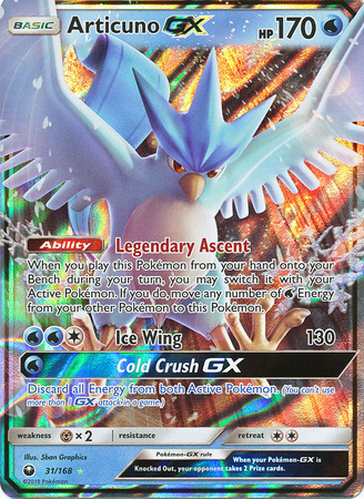 Pokemon TCG: News Update: SM6b: New GX: Articuno GX 