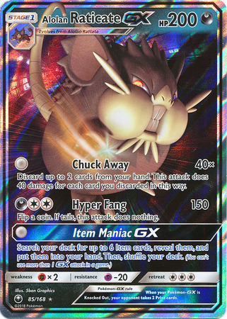 Alolan Raticate Gx - Pokemon 