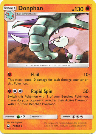 Donphan 73 168 Uncommon Sun Moon Celestial Storm Singles Donphan 73 168 Uncommon Sun Moon Celestial Storm Singles