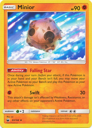 Minior 83 168 Uncommon Sun Moon Celestial Storm Singles Minior 83 168 Uncommon Sun Moon Celestial Storm Singles