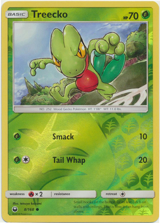 Treecko 8 168 Common Reverse Holo Treecko 8 168 Common Reverse Holo