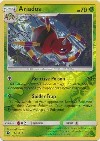 Ariados 6 168 Holo Rare Reverse Holo Sun Moon Celestial Storm Reverse Holo Singles Ariados 6 168 Holo Rare Reverse Holo Sun Moon Celestial Storm Reverse Holo Singles