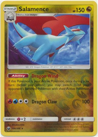 Salamence 106 168 Holo Rare Reverse Holo Salamence 106 168 Holo Rare Reverse Holo