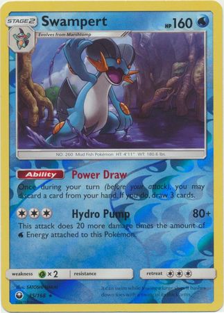 Swampert 35 168 Rare Reverse Holo Swampert 35 168 Rare Reverse Holo