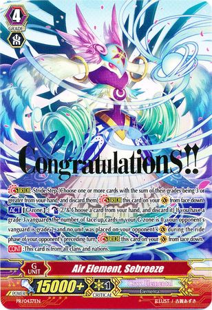 Air Element Sebreeze PR 0437EN Stamped Promo Air Element Sebreeze PR 0437EN Stamped Promo