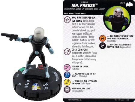 Freeze Common M/NM with Card DC Batman The Animated Series HeroClix 009 Mr 