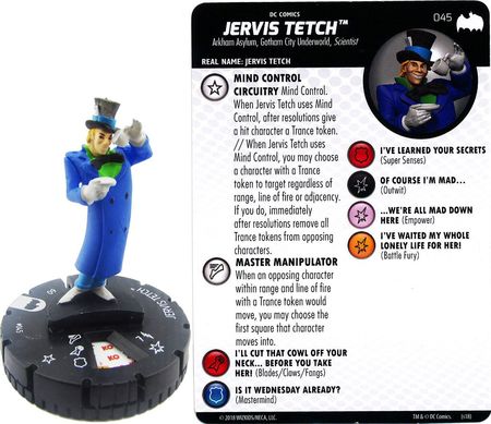 Jervis Tetch 045 Batman The Animated Series DC Heroclix DC Batman The Animated Series Singles Jervis Tetch 045 Batman The Animated Series DC Heroclix DC Batman The Animated Series Singles