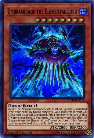 Umbramirage the Elemental Lord CYHO EN019 Super Rare 1st Edition Cybernetic Horizon 1st Edition Singles Umbramirage the Elemental Lord CYHO EN019 Super Rare 1st Edition Cybernetic Horizon 1st Edition Singles