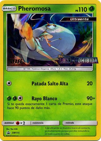 Pheromosa PS110 Spanish SM115 Promo Staff Prerelease Other Non English Pokemon Singles Pheromosa PS110 Spanish SM115 Promo Staff Prerelease Other Non English Pokemon Singles