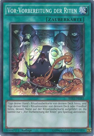 Vor Vorbereitung Der Riten SHVI DE065 Super Rare 1st Edition German Yugioh Cards Vor Vorbereitung Der Riten SHVI DE065 Super Rare 1st Edition German Yugioh Cards