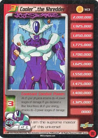 Cooler the Shredder Level 3 M3 Movie Promo Dragon Ball Z GT Score Promos Cooler the Shredder Level 3 M3 Movie Promo Dragon Ball Z GT Score Promos
