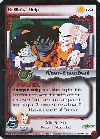 Krillin s Help L2 1 Foil Promo Dragon Ball Z GT Score Promos Krillin s Help L2 1 Foil Promo Dragon Ball Z GT Score Promos