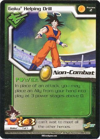 Goku Helping Drill 2 Preview Promo Unlimited World Games Saga Goku Helping Drill 2 Preview Promo Unlimited World Games Saga