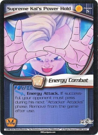Supreme Kai s Power Hold 5 Preview Promo Unlimited Babidi Saga Dragon Ball Z GT Score Promos Supreme Kai s Power Hold 5 Preview Promo Unlimited Babidi Saga Dragon Ball Z GT Score Promos