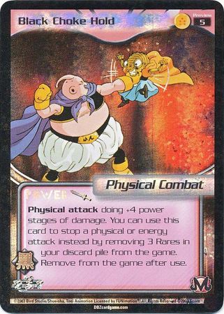 Black Choke Hold 5 Preview Promo Unlimited Foil Buu Saga Dragon Ball Z GT Score Promos Black Choke Hold 5 Preview Promo Unlimited Foil Buu Saga Dragon Ball Z GT Score Promos