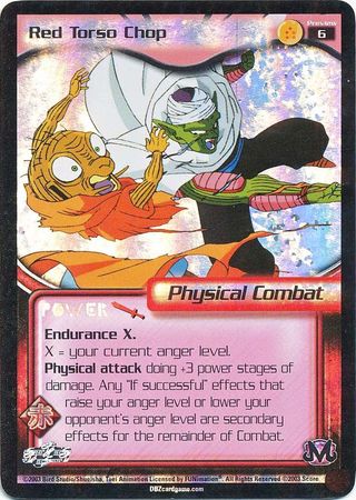 Red Torso Chop 6 Preview Promo Unlimited Foil Buu Saga Dragon Ball Z GT Score Promos Red Torso Chop 6 Preview Promo Unlimited Foil Buu Saga Dragon Ball Z GT Score Promos
