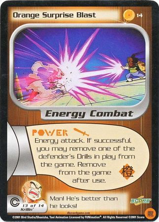 Orange Surprise Blast 14 Common Limited Dragon Ball Z Trunks Saga Orange Surprise Blast 14 Common Limited Dragon Ball Z Trunks Saga