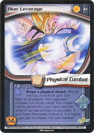 Blue Leverage 43 Uncommon Unlimited Dragon Ball Z Babidi Saga Blue Leverage 43 Uncommon Unlimited Dragon Ball Z Babidi Saga