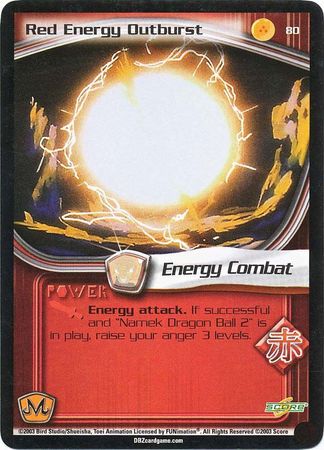 Red Energy Outburst 80 Uncommon Unlimited Dragon Ball Z Babidi Saga Red Energy Outburst 80 Uncommon Unlimited Dragon Ball Z Babidi Saga