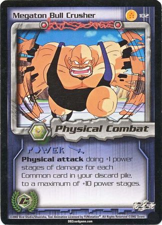 Megaton Bull Crusher 102 Rare Unlimited Dragon Ball Z Cell Games Saga Megaton Bull Crusher 102 Rare Unlimited Dragon Ball Z Cell Games Saga