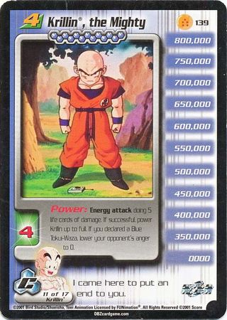 Krillin the Mighty Level 4 139 Rare Unlimited Krillin the Mighty Level 4 139 Rare Unlimited