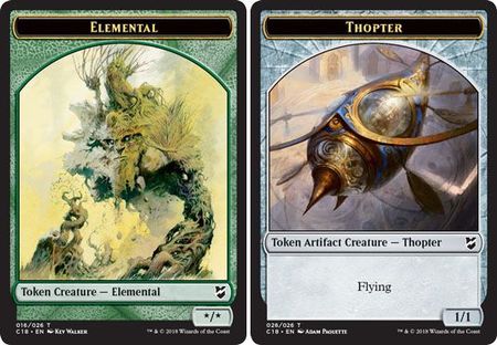 Elemental Token 016 Thopter Token 026 C18 Elemental Token 016 Thopter Token 026 C18