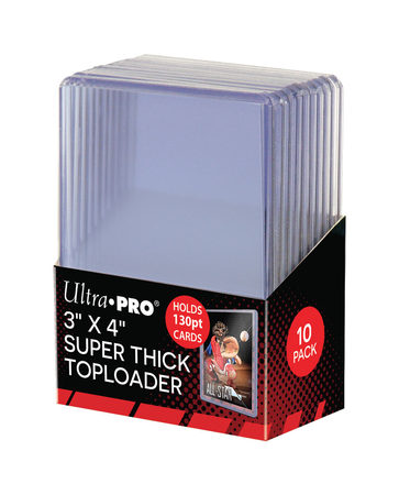 Ultra Pro 10ct 3 x 4 130PT Thick Toploaders UP82327 Ultra Pro 10ct 3 x 4 130PT Thick Toploaders UP82327