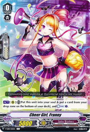 Cheer Girl Franny V EB01 051EN Common C V Extra Booster 1 The Destructive Roar Singles Cheer Girl Franny V EB01 051EN Common C V Extra Booster 1 The Destructive Roar Singles