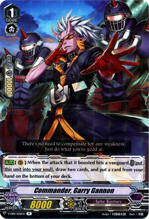 Commander Garry Gannon V EB01 026EN Rare R Commander Garry Gannon V EB01 026EN Rare R