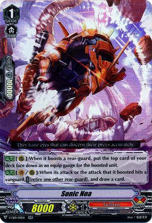Sonic Noa V EB01 011EN Double Rare RR V Extra Booster 1 The Destructive Roar Singles Sonic Noa V EB01 011EN Double Rare RR V Extra Booster 1 The Destructive Roar Singles