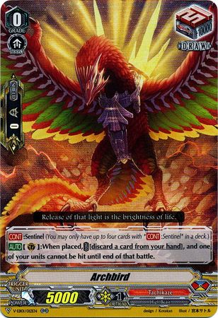 Archbird V EB01 012EN Double Rare RR V Extra Booster 1 The Destructive Roar Singles Archbird V EB01 012EN Double Rare RR V Extra Booster 1 The Destructive Roar Singles