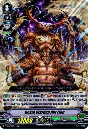 Death Warden Ant Lion V EB01 016EN Double Rare RR Death Warden Ant Lion V EB01 016EN Double Rare RR