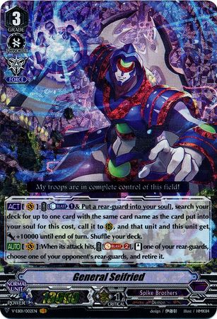 General Seifried V EB01 002EN Vanguard Rare VR General Seifried V EB01 002EN Vanguard Rare VR