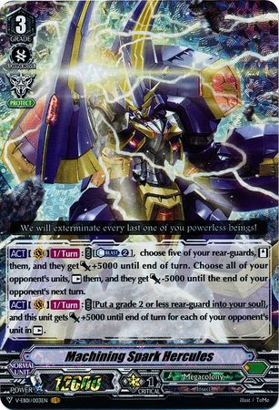 Machining Spark Hercules V EB01 003EN Vanguard Rare VR V Extra Booster 1 The Destructive Roar Singles Machining Spark Hercules V EB01 003EN Vanguard Rare VR V Extra Booster 1 The Destructive Roar Singles