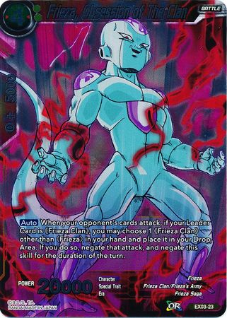 Frieza Obsession of The Clan EX03 23 Foil Expansion Rare Frieza Obsession of The Clan EX03 23 Foil Expansion Rare