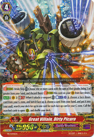 Great Villain Dirty Picaro PR 044IEN Promo Cardfight Vanguard Promos Great Villain Dirty Picaro PR 044IEN Promo Cardfight Vanguard Promos